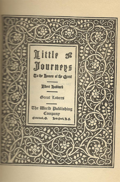 Little Journeys frontispiece