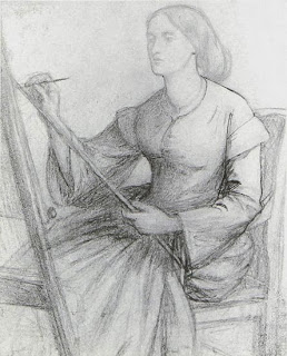 Elizabeth Siddal Painting at an Easel (1850s) D G Rossetti 